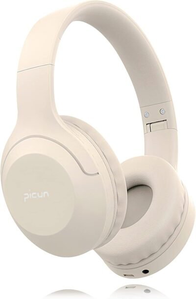 ヘッドフォン、耳ヘッドフォン上のヘッドフォン、アップグレードされたBluetooth v5.3 Hifiステレオ、囲まれた、ディープベース、遅延、軽量、折りたたみ、40mm HDドライバーユニット、50H再生/通話、ノイズキャンセル、折りたたみ式、