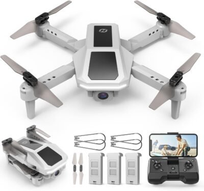 ホーリーストーンHS430ドローン、3.5オンス（100 g）未満、アプリケーションは不要、小さなサイズ、1080pカメラ、39分飛行時間、屋内、おもちゃドローン、折りたたみ、初心者向け、ハンドトス離陸モード、