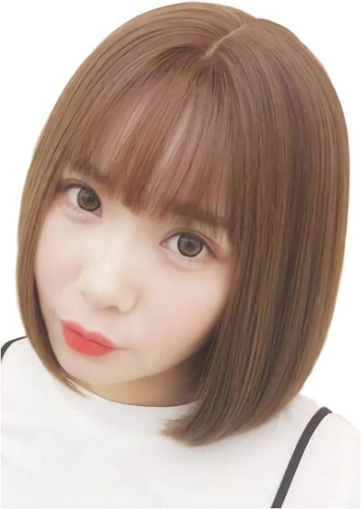 ウィッグショートボブフルウィッグパタンショートヘアストレートヘア暑いプリンセスプリンセスサイドヘアウィッグメディアミディアムベージュブラウンライトブラウン