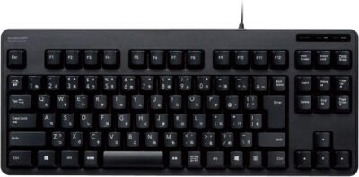 Elecomキーボード有線膜コンパクトキーボードブラックTK-FCM103XBK