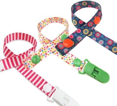 SMT Pacifier Holderスタイリッシュなおもちゃベビーカーストラップベビーベビークリップ調整可能長さ3(女の子)