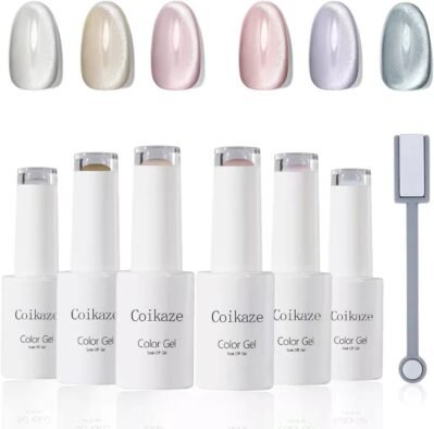 COIKAZE MAGNETIC GEL、6カラーセット、銀河色ジェル、猫の目、UV、およびLED互換性