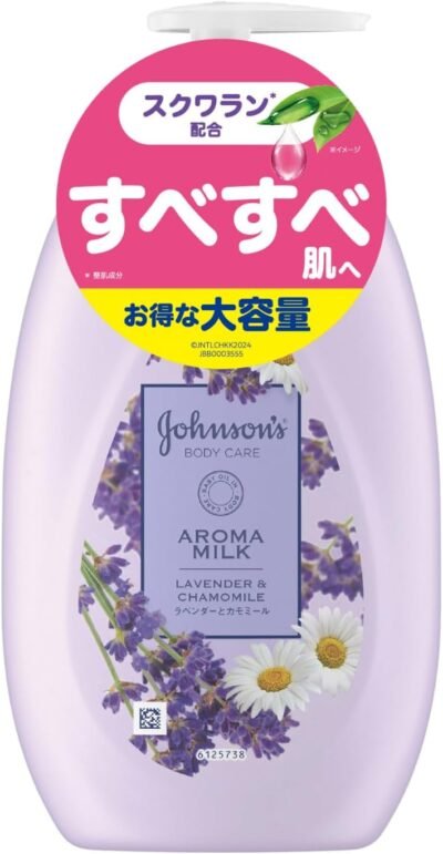 ジョンソンボディケア夢のようなアロマミルク、16.9 fl oz（500 ml）、ラベンダーとカモミールの香り、大容量、ボディクリーム、ボディーミルク、ローション、ポンプ、保湿