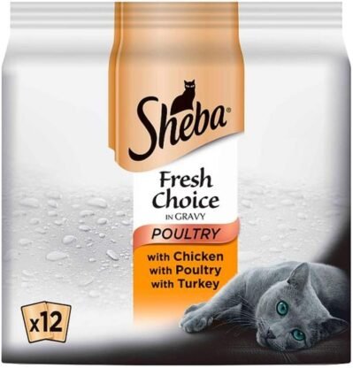 [Sheba] シバ家禽猫の餌袋12×50グラム -Sheba鶏肉キャットフードポーチ12 x 50g [並行輸入品]