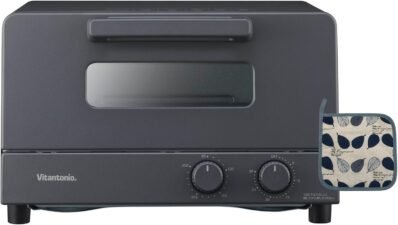 Vitantonioの公式トースターオーブン(Vot-50 -K)(機能性とデザインに注意を払いたい!家族にぴったり)トースター、グリル4ピースオーブントースター、パン