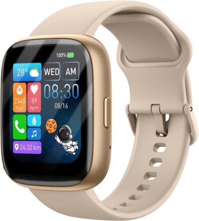 2024モデルコール機能、スマートウォッチ、iPhone互換＆Android互換、Bluetooth 5.3、Alexa Voice、1.83インチ大画面、メッセージ通知、100種類のエクササイズモード、睡眠