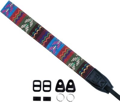 [VKO] カメラショルダーストラップビンテージキャンバスネックストラップニコンカノンソニーSLRデジタルSLRカメラ用の調整可能なショルダーストラップ