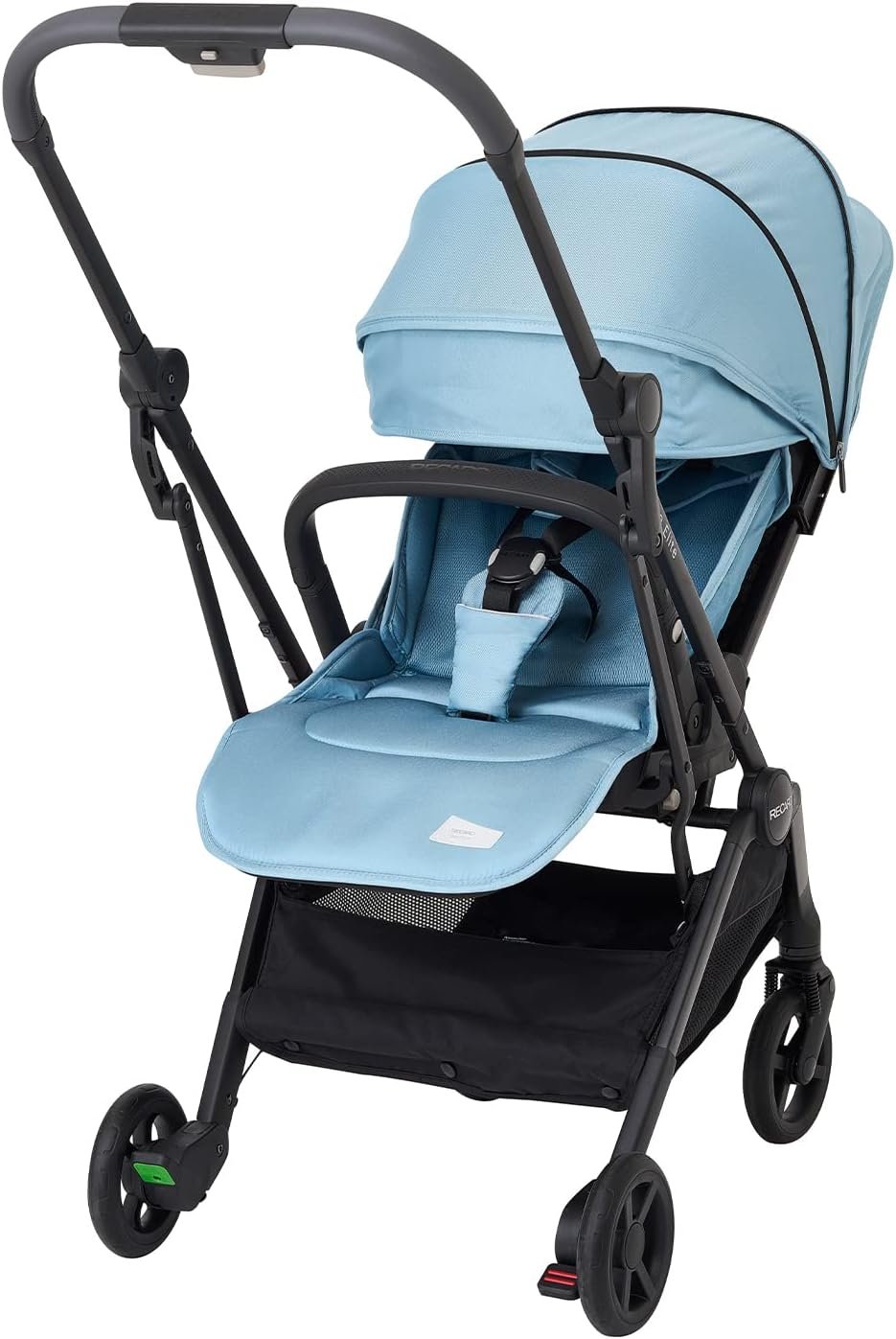 Recaro Lexa Elite 2面ベビーカー、新生児の4歳まで、Recaro Lexa Elite、Frozen Blue、幅18.5インチ(47 cm)、コンパクトな折りたたみ式ベビーカー