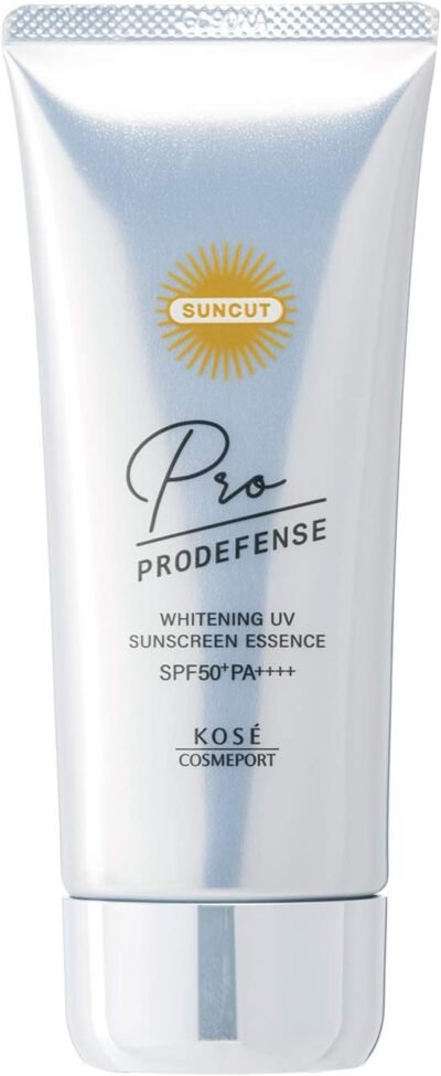 Kose Suncut Pro Defense Whitening、日焼け止め、UVエッセンスは、傷、肌の打撲傷、3.2オンス(90 g)、香りなし