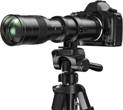 Lightdow 420-800mm f/8.3-16 SLRマニュアルの望遠ズームレンズCanon EF用の望遠ズームレンズ