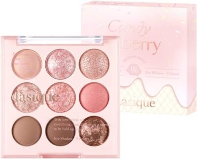 Dasique#19アイシャドウパレット、キャンディーベリー、9色、腫れるアイメイク