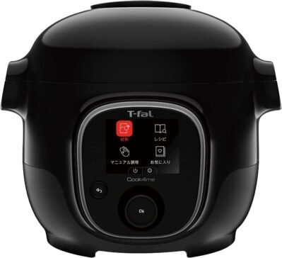 TEFAL CY8748JP電気圧力鍋、9.8 gal（3 l）、内蔵、250レシピ、「クックフォーミーブラック」、プレッシャークッキング、7-in-1