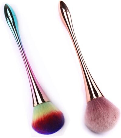 [Set of 2] ネイルアートブラシ、ネイルダストの除去、ほこりブラシ、優しい感じ、ジェルネイル、美しいメイクアップブラシ、ネイルケア、ネイルアートツール