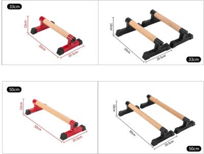 Beiyalitiのプッシュアップバー、逆転バー、長さ13.0インチ(33 cm) / 19.7インチ(50 cm)、2のセット、プッシュアップスタンド、リバーススタンド、安定性の増加、筋力トレーニング、アンチスリップ、ヘビーデューティ、