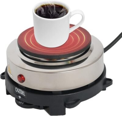 ミニストーブ| 500Wポータブルカウンタートップホットプレート – ミニストーブシングルバーナー電気ヒーターホームコーヒーティーケトル