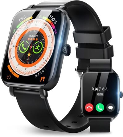 スマートウォッチ、アクティビティモニター、さまざまなパネル、自由に変更された音楽、通話、リモートカメラ、腕時計、多くのスポーツモード、メッセージ通知、着信通知、大画面、座りがちな