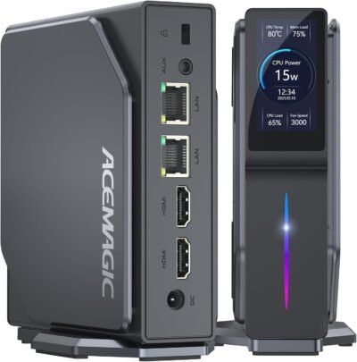 ミニPC、N97ミニPC、2024最新モデル、操作光、最大3.6 GHz、小型PC、16 GB、DDR4、512 GB、M.2 SSD、4C、4T、WiFi 6、BT5.2、4K @ 60Hz、静かで速い熱散逸、USB 3.0 x 2、HDMI2.0 x