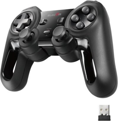 Erekomu GamePad 13ボタンXinput Vibration HandGuardsヘビーデューティJC  –  U4シリーズ、Blk