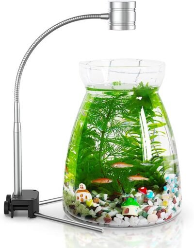Eayhm水族館の光と水生植物栽培ライトには、スタンド、多機能、色、LED、小さな水族館が含まれます