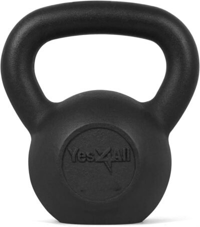 yes4all 0vig Kettlebell、22.0 lbs(10 kg)、鋳鉄の重量トレーニングダンベル
