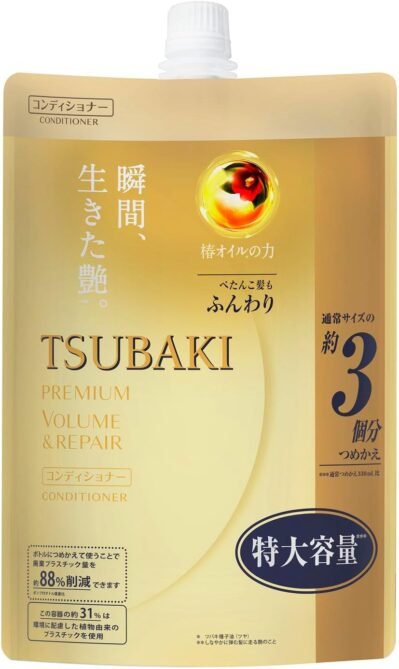 ツバキプレミアム修理ヘアコンディショナー、補充3.3 fl oz(1 l)