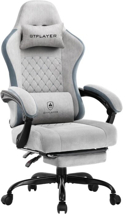 Gtracing LR002 New Series Gaming Chair、Fabric Desk Chair、Ottoman Chair、Telework、Pocket Coil、Low Back Pain、PC Chair、No Tushysy、快適なソファシッティング