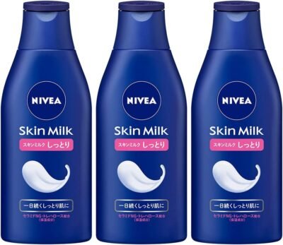 ニベア保湿ニベアスキンミルク湿った3(200 g)x 3ピース、ボディローション、超乾燥肌から乾燥肌