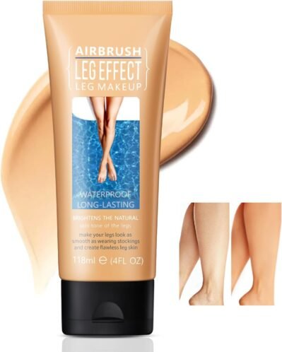Boobeen Leg&Body Makeup Foundation、防水性カバーアップレッグメイク、イルミネーター蛍光ペン、均一な顔色、4オンス