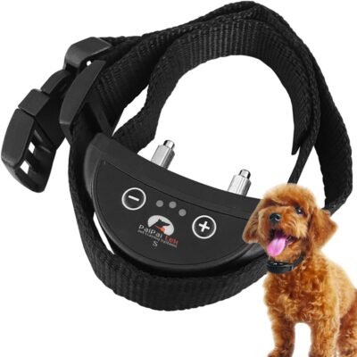 ドペット犬の廃棄物のbarえる予防カラー、完全に自動、充電式、警告音と振動関数、すべての犬種、低周波静電、小型犬と互換性があります。
