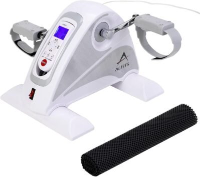 Alinco Fitness Bike、コンパクトバイク、エクササイズ用、電気モード/自己プロペラモード、サイレント、軽量、コンパクト、イージーアセンブリ、簡単な移動、電動ラック、サイクル