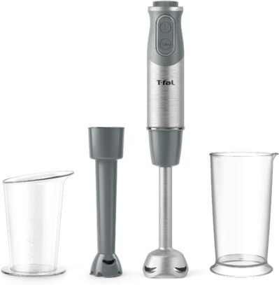 TEFAL HB65GDJPハンドブレンダー、3-in-1ベビーフードメイキング、粉砕、ミキシング、ハンドブレンダー、ライトグレー、レシピブックが含まれています