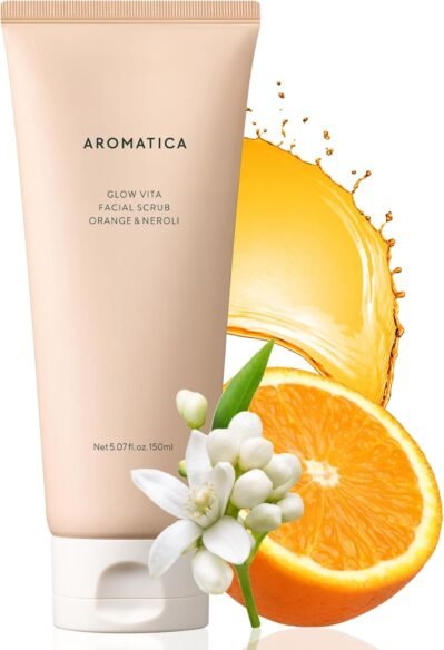 [AROMATICA] Globita C Facial Scrub、Orange＆Neroli、150ml -Vegan、Citrus Peeling、Gomage、Scrub、Clay Pack、Pores、Skin Heads、韓国の化粧品、スキンケア、フェイシャルクレンジング、メンズ