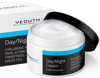 Yeouth Day Creamヒアルロン酸とカタツムリ抽出物ブレンド60ml(2オンス)保湿クリーム、フェイスクリーム、女性用フェイシャルクリーム、メンズクリーム、保湿スキンケア