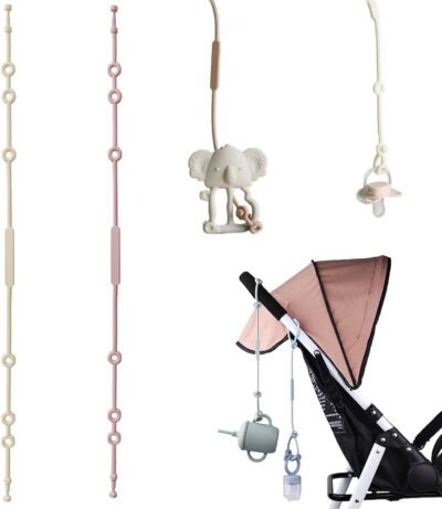 Anboli Toy Holder Pacifier Holder Toy Strap Toy Strap Stroller Strap Silicone 2PC