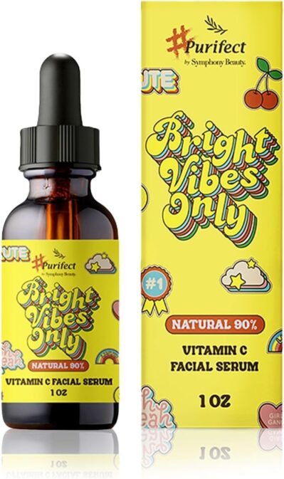 純粋な純粋な顔面血清Cビューティーセラム、1.0 fl oz(30 ml)、リフレッシュ、ビタミンC、集中スキンケア、鈍い毛穴、透明な肌、合成色なし、キタオ化粧品部門、交響楽団