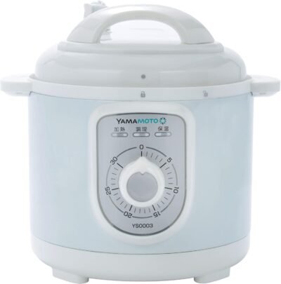 山本電気圧力鍋、6.1 gal(2.8 L)(全水容量:7.1 gal(2.8 l) /調理容量0.6 gal(2.2 l)、ダイヤルタイプ、自動調理、熱保持機能、レシピブック