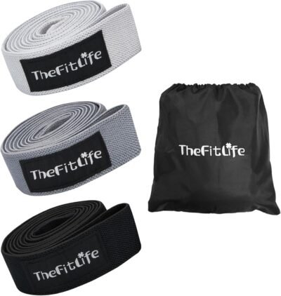 TheFitLifeトレーニングチューブ、筋肉トレーニングチューブ、ゴム製チューブ、抵抗バンド、ストレッチバンド、フィットネスバンド