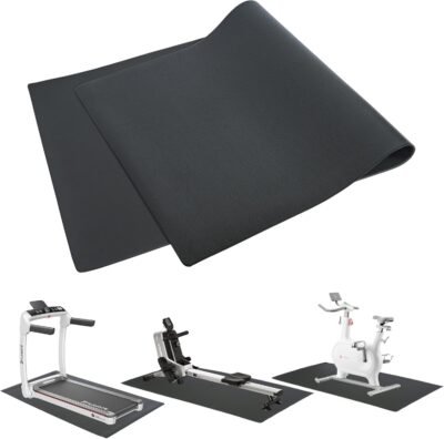 Akozlinルームランナー、マット、厚さ0.2 x 59.1 x 31.5インチ(6 mm)x 59.1インチ(1500 x 800 mm)、高密度PVC、フロアマット、トレーニングマット、エクササイズ装置マット、プルアップ機器マット、運動