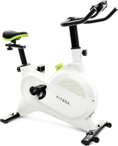 Fitbox第3世代フィットネスバイク、エクササイズバイク、スピンバイク、サイレント、ダイエット機器、組み立て容易、トレーニングバイク