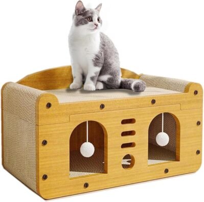猫の爪のシャープニングハウス、階段、猫の爪、段ボールの家、スタイリッシュ、猫、爪のシャープニング、段ボール、大、大きな猫、木製、4つの季節、猫、ネイルシャープニングベッドに適しています。