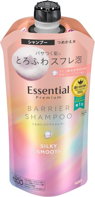 必須プレミアム保湿障壁シャンプー、絹のような滑らか、補充、11.5 fl oz(340 ml)