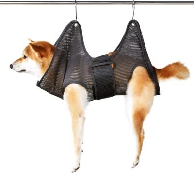 犬用の犬のグルーミングスリング、ネイルクリッパー、トリミングハンモック、猫のクリッパー、ハンモック、小犬、中程度の犬用、入浴、洗濯、耳の洗浄、ペット用品、8.9ポンド(4-8 kg)