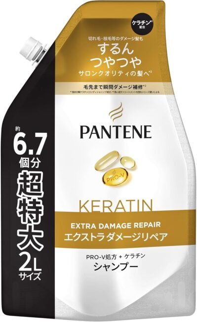 破損とスプリットエンド、シャンプー補充、余分な大規模、6.6 gal(2 l)大容量(amazon.co.jp限定)などの損傷のパンテンの追加損傷修復