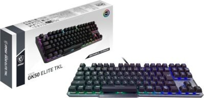 [Amazon.co.jp Limited] MSI VIGOR GK50 ELITETKL KAILHボックスホワイトゲームキーボードKAIHLボックスホワイト軸数字キーレス日本レイアウトKB766