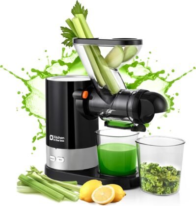 箱の中のキッチンは遅いジューサー、BPAフリー、遅い速度、コールドプレスジューサー、サイレント、クリーニング、ミキサー、ハイジュースの比率、設置が簡単、絞りたフルーツと野菜を分離します