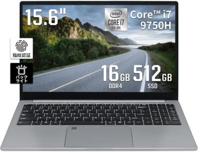 9世代15.6インチラップトップ、コアi7-9750H、6コア、12スレッド、16 + 512 GB、NVME SSD、メモリ拡張可能、ウェブカメラ、指紋リーダー、Windows 11、Office 2019、LAN、Bluetooth 4.2、Wi-Fi 5、マウスが含まれています