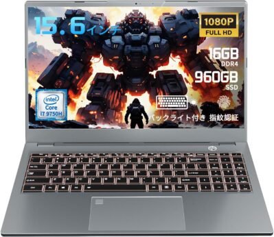 ラップトップゲームコアi7-9750hプロセッサゲームラップトップ最大4.5ghz 15.6 16GBメモリ512GB NVME SSD FHD&IPS LCDパネルラップトップWindows11 USB 3.0 x 3タイプCファスト熱散逸静かな日本