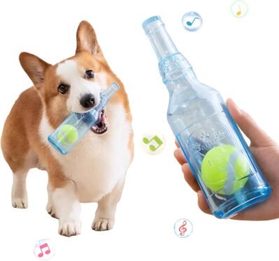 ジョイステック犬のおもちゃ、犬、サウンドおもちゃ、噛むおもちゃ、壊れた抵抗性、洗える、噛む遊び、ストレス緩和、ボトル、犬、歯科治療、運動不足、ボールが含まれている、耐久性があり、安全で、小さな犬に適しています。
