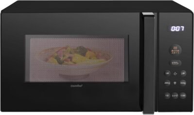 comfee ‘CF-EM203-BKマイクロ波ターンテーブル、単一機能、電子レンジオーブン、Hertzフリー、全国的な互換性、650W出力、ノイズ削減モード、ブラック
