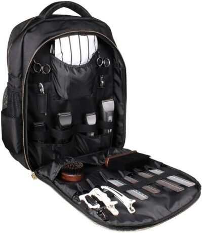 ポータブルバーベアバックパック – バーバークリッパーズバックパックバッグ|理髪師のツールキャリーヘア機器|モバイルビューティー機器バッグ|美容師キャリーバッグ|プロの理髪師のヘアはさみバッグ